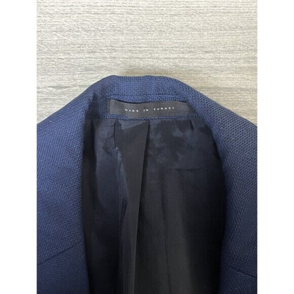 Hugo Boss Blue Men’s Suit Jacket 2 Button Size 42R Made In Turkey A5 - Picture 5 of 8